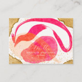 Heiß Rosa Gold Glitter Website QR Code Geschäft Visitenkarte (Vorderseite)