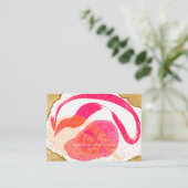 Heiß Rosa Gold Glitter Website QR Code Geschäft Visitenkarte (Stehend Vorderseite)