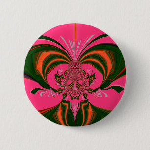 Heiß rosa, goldgrün button