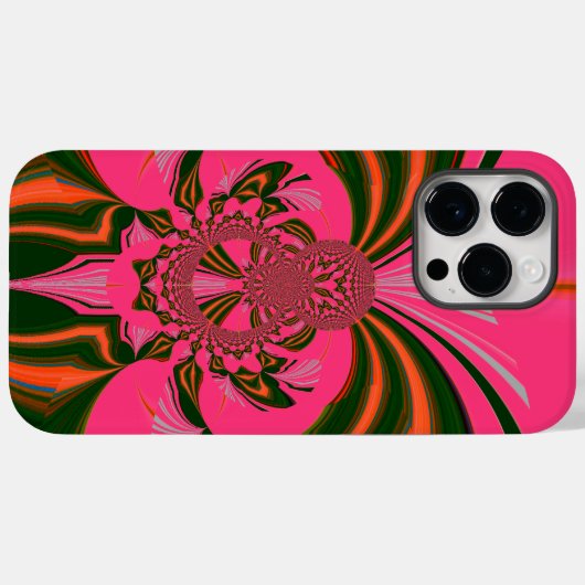 Heiß rosa, goldgrün Case-Mate iPhone hülle (Rückseite (Horizontal))