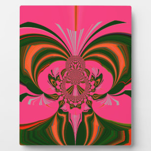 Heiß rosa, goldgrün fotoplatte