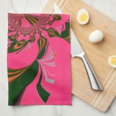 Heiß rosa, goldgrün handtuch (Viertel Falte)