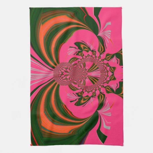 Heiß rosa, goldgrün handtuch (Vertikal)