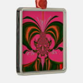 Heiß rosa, goldgrün ornament aus metall (Rechts)