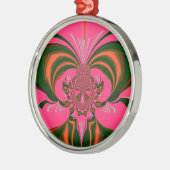 Heiß rosa, goldgrün ornament aus metall (Links)