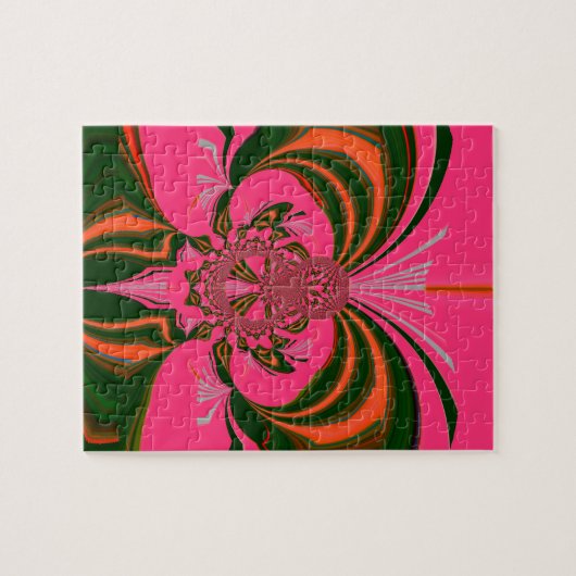Heiß rosa, goldgrün puzzle (Horizontal)