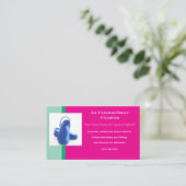 Heiß rosa grüne blaue medizinische Clogs Uniform Visitenkarte (Stehend Vorderseite)