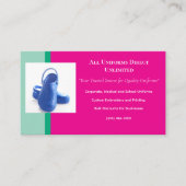 Heiß rosa grüne blaue medizinische Clogs Uniform Visitenkarte (Vorderseite)