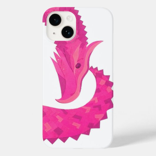 Heiß rosa Herzdrache in Weiß Case-Mate iPhone Hülle (Rückseite)