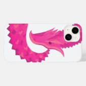 Heiß rosa Herzdrache in Weiß Case-Mate iPhone Hülle (Rückseite (Horizontal))