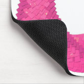 Heiß rosa Herzdrache in Weiß Mousepad (Ecke)