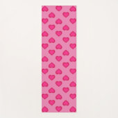 Heiß rosa Herzen Yogamatte (Vorderseite)
