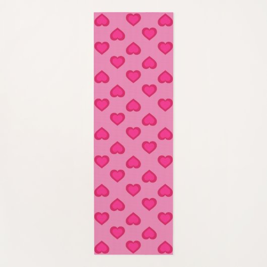Heiß rosa Herzen Yogamatte (Vorderseite)