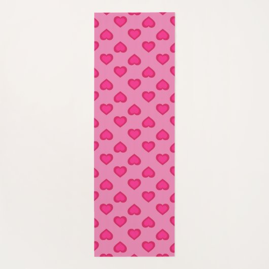 Heiß rosa Herzen Yogamatte (Rückseite)