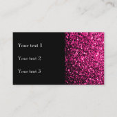 Heiß rosa Imitate glänzen Glitzern aus Glitzer und Visitenkarte (Vorderseite)