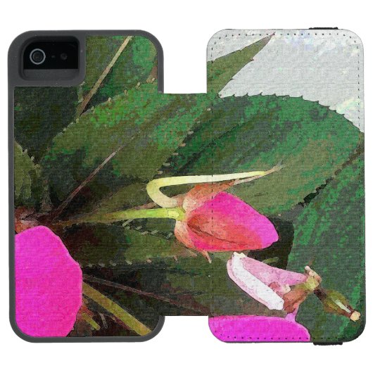 Heiß rosa incipio iPhone Geldbeutel-Hülle (Folio Geöffnet)