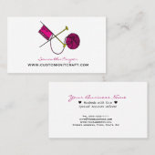 Heiß rosa Kronen und Knittern Visitenkarte (Vorne/Hinten)