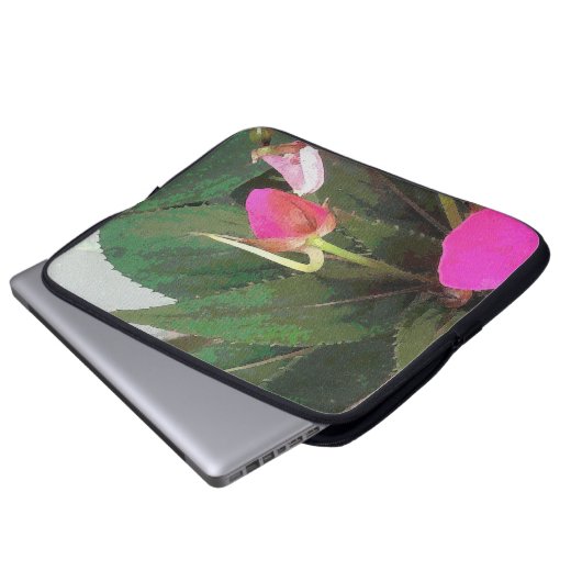 Heiß rosa laptopschutzhülle (Vorne Knopf)