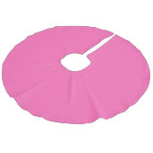 Heiß rosa leinenimitat weihnachtsbaumdecke (Schrägansicht)