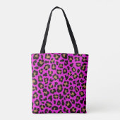 Heiß rosa Leopard Sarkastischer "Ich hasse jeden" Tasche (Rückseite)