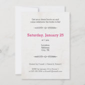 Heiß rosa letzte Reise für die Einladung der Braut (Rückseite)