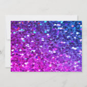 Heiß rosa / Lila Glam werden Sie meine Brautjungfr Einladung (Rückseite)