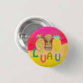 Heiß Rosa Luau Button (Vorne & Hinten)