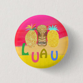 Heiß Rosa Luau Button
