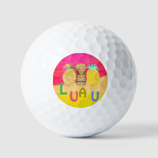 Heiß Rosa Luau Golfball (Vorderseite)