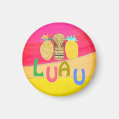 Heiß Rosa Luau Magnet (Vorne)