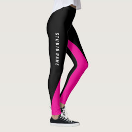 Heiß rosa mit benutzerdefinierter Farbe und Name Leggings