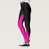 Heiß rosa mit eigener Farbe Leggings (Links)