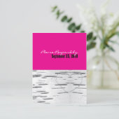 heiß rosa, moderne Birne Postkarte (Stehend Vorderseite)
