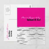 heiß rosa, moderne Birne Postkarte (Vorne/Hinten)
