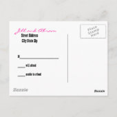 heiß rosa, moderne Birne Postkarte (Rückseite)