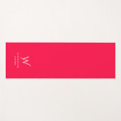 Heiß rosa Monogramm und Name Yoga Mat Yogamatte (Vorderseite (Horizontal))