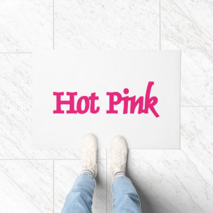 Heiß rosa Name Weiße Tür Fußmatte