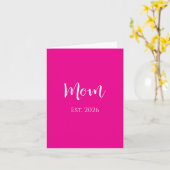 Heiß rosa Niedliche Junge Mutter Muttertag Karte (Gelbe Blume)