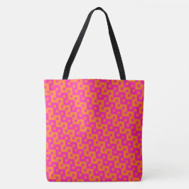 Heiß rosa, orange islamisches Mosaik-Zickzack Must Tasche