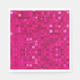 Heiß Rosa Pailletten Serviette