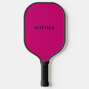 Heiß Rosa Personalisierter Name  Pickleball Schläger
