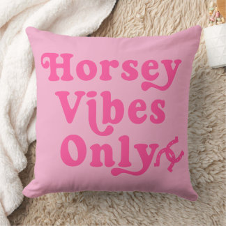 Heiß rosa Pferde-Vibes Only Pferdeliebhaberin Kissen