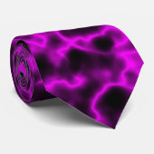 Heiß rosa Plasma auf schwarz Krawatte (Gerollt)