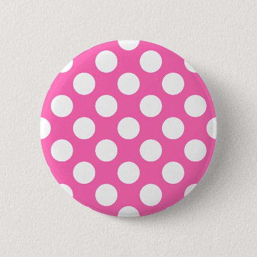 Heiß Rosa Punkte Button (Vorderseite)