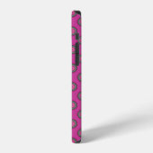Heiß rosa Punkte-Muster iPhone Hülle (Linke Seite)