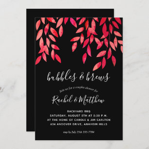 Heiß rosa Reben auf Black Paares Polterabend