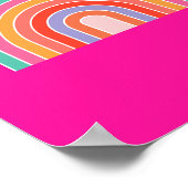 Heiß rosa Regenbogen Preppy farbenfroher Happy Rai Poster (Ecke)