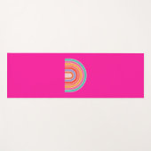 Heiß rosa Regenbogen Preppy farbenfroher Happy Rai Yogamatte (Vorderseite (Horizontal))