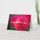 Heiß rosa Rose - Personalisierte Muttertagskarte Karte (Vorderseite)