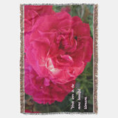 Heiß rosa Rose - Personalisierter Muttertag Decke (Vorderseite Vertikal)